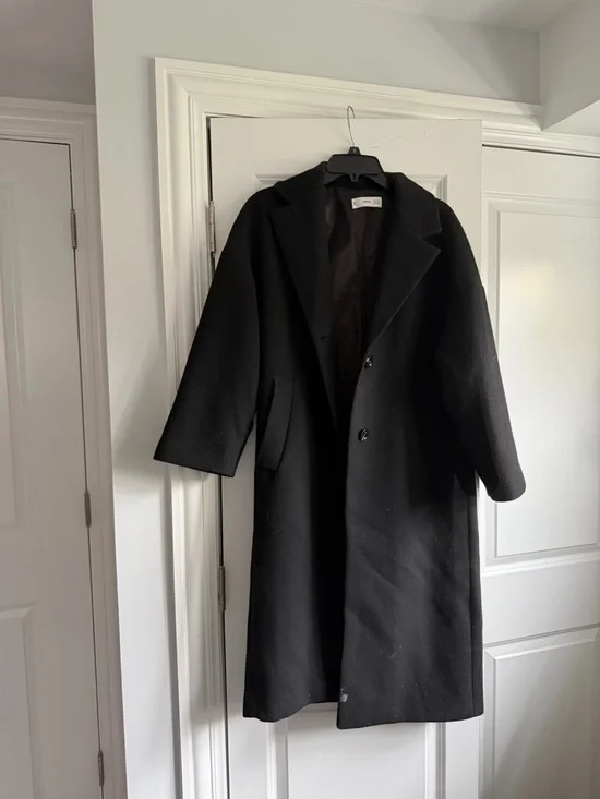 MANGO Oversized Wool Coat - Picture 2 of 6